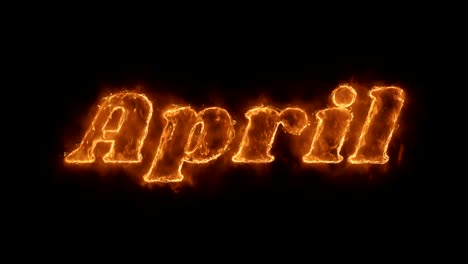 april word hot animated burning realistic fire flame loop.