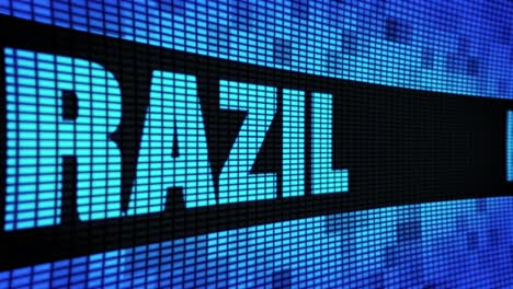 brazil displayed on a led screen