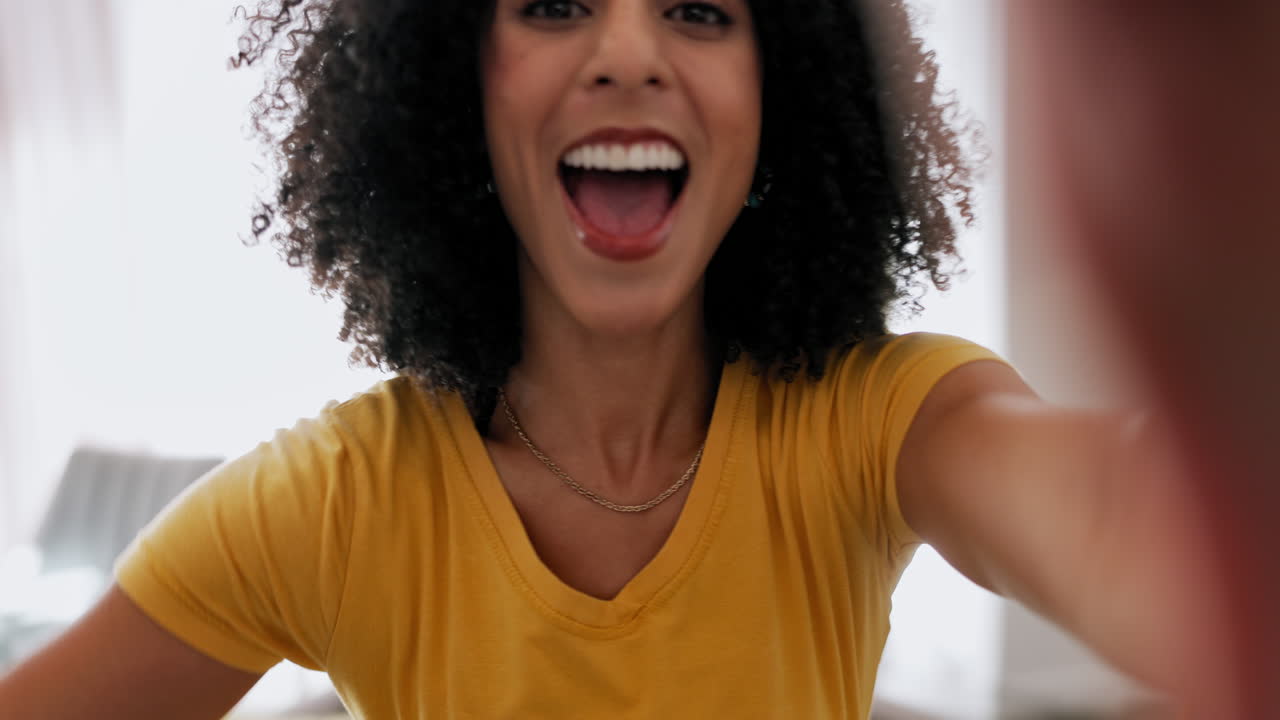 Wave, welcome and video call with black woman