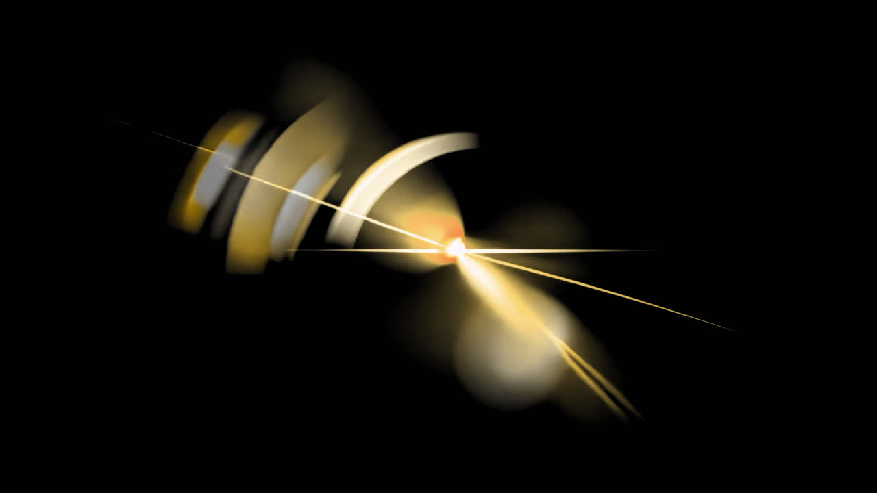 Abstract light burst design animation isolated asset, transparent 4K video, alpha channel, ProRes