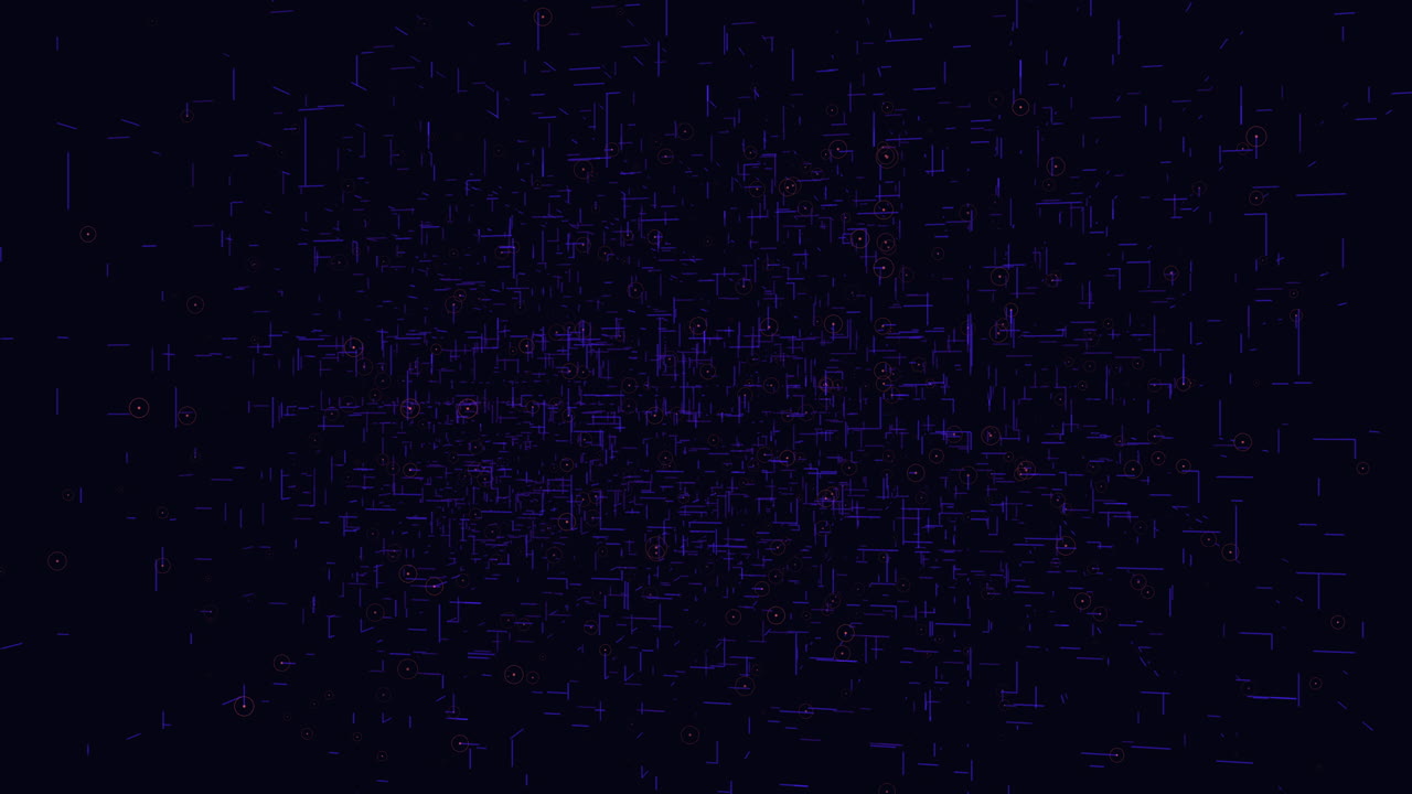 Futuristic cube with blue lines in galaxy