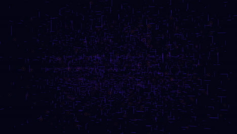 futuristic cube with blue lines in galaxy