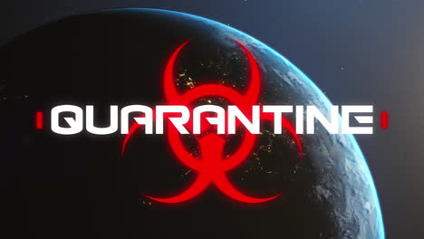 quarantine coronavirus warning over earth.