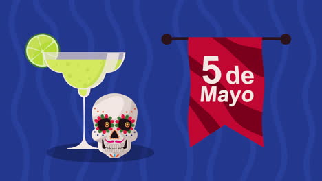 margarita, sugar skull, and 5 de mayo