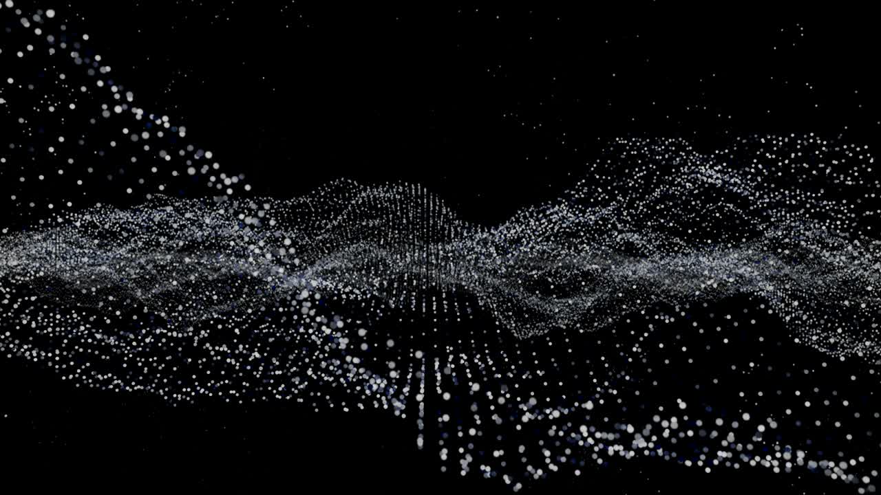 Dots and lines on the dark background