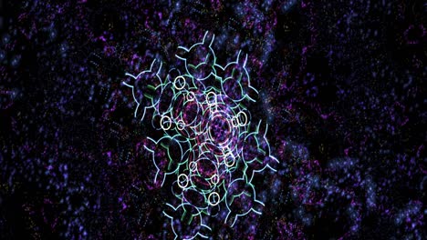 túnel de ciencia ficción de neón de alta tecnología