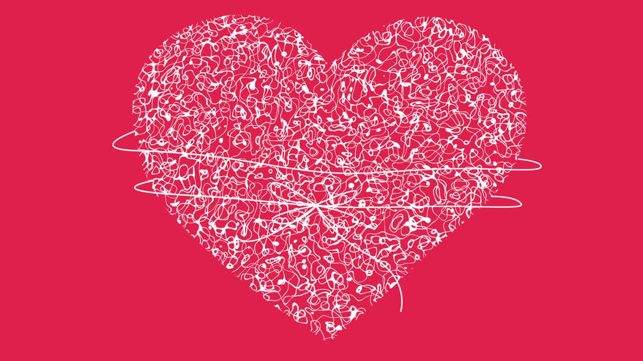 la cuerda de la animación del corazón bucle sin costuras