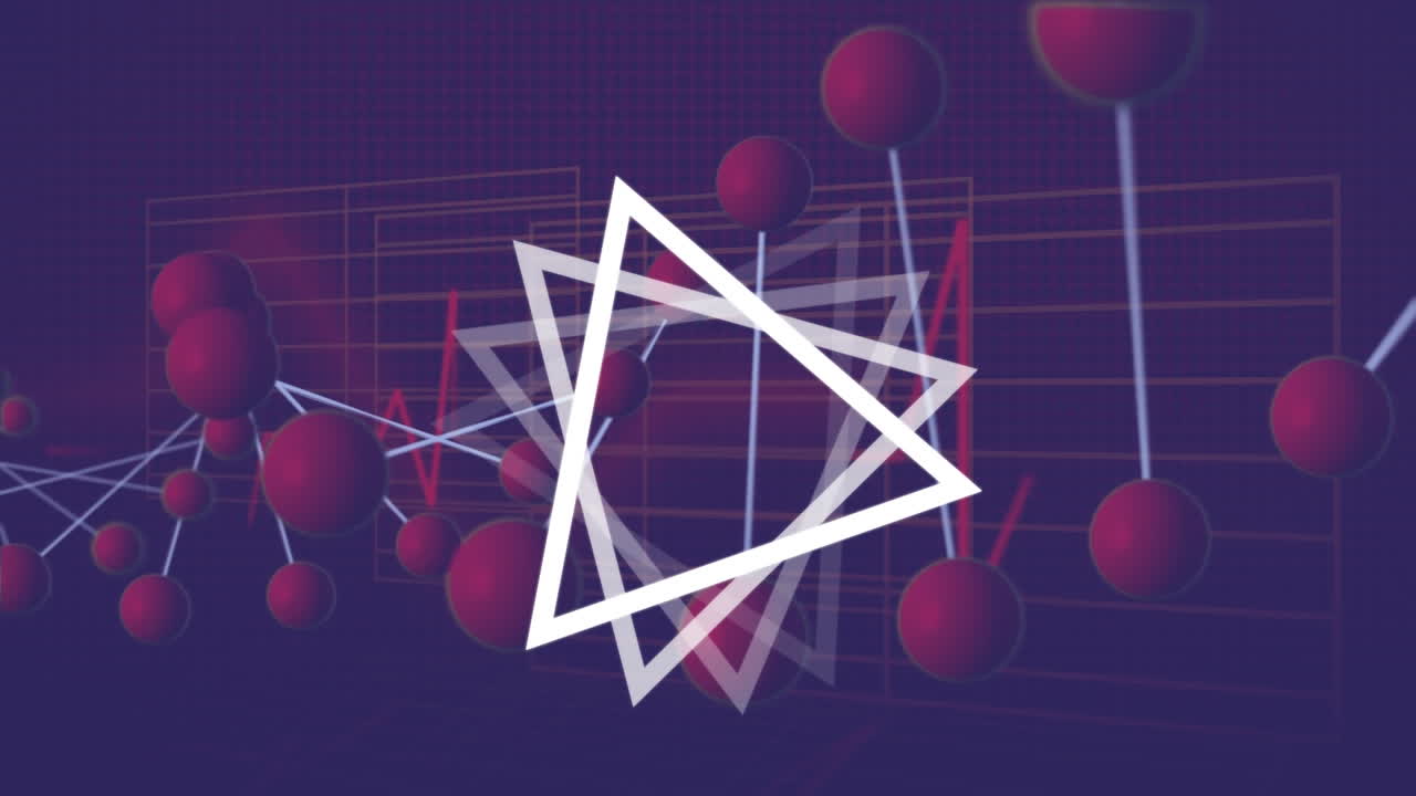 데이터 프로세싱의 애니메이션 - dna 스트랜드 스핀링에 대한 삼각형