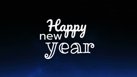 feliz año nuevo animación con fuegos artificiales