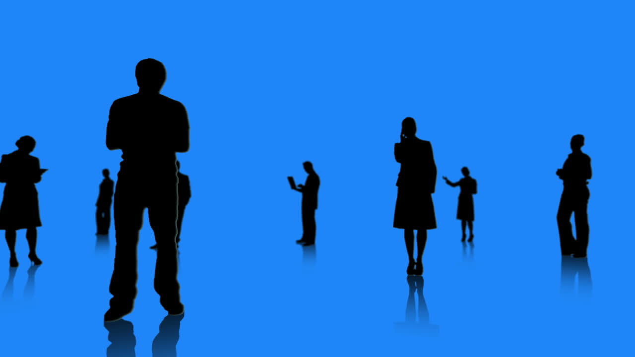 사업가들의 검은 실루