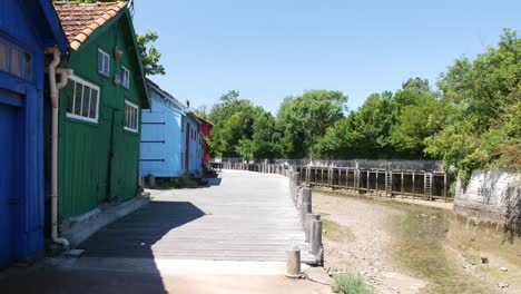 the colorful huts of oyster farmers, le château-d'oléron, france