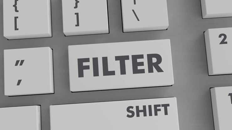 Filter tryk på tastaturknap