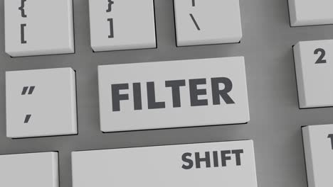 filter button pressing on keyboard