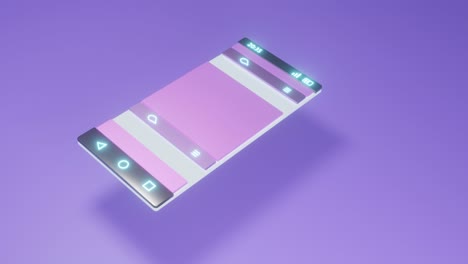 Animation of the phone screen with scrolling through messages.