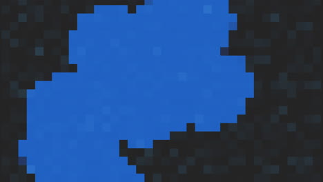 píxeles azules degradados en 8 bits de arquitectura 4