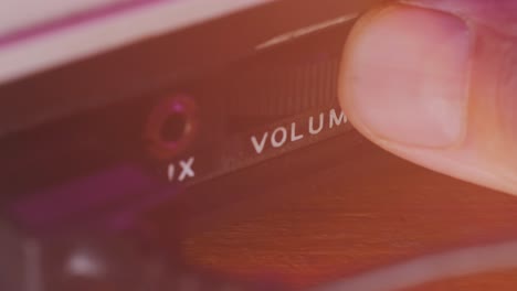adjusting volume on device