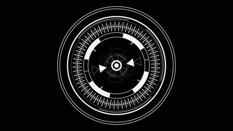 4k futuristic hud target computer data screen tech title blue background news headline business