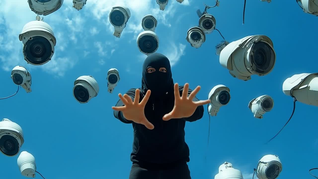 Masked Protest Against Surveillance