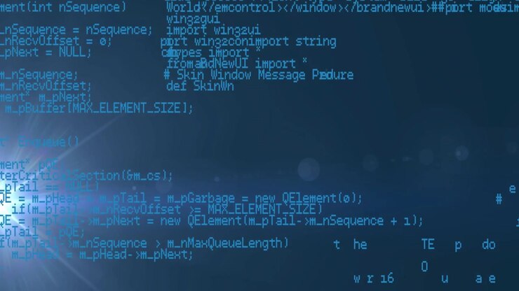 Programming Code Scrolling on a Digital Screen with Lens Flare