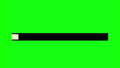 schermata verde di caricamento della barra di progressione