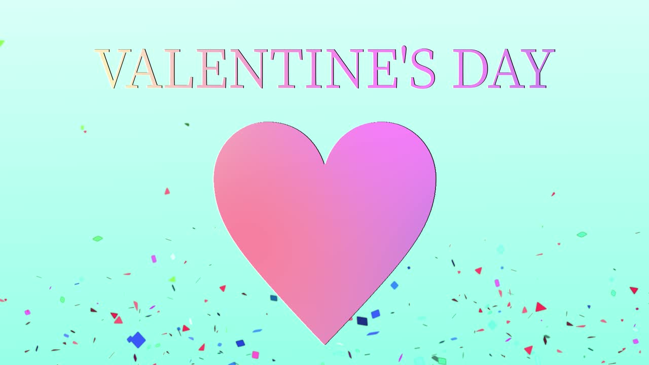 Animazione grafica di testo per messaggio di San Valentino.