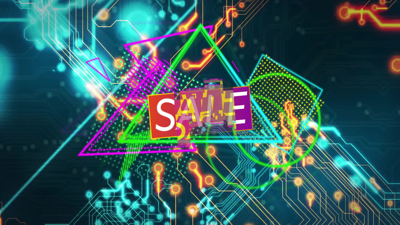 연결 네트워크를 통해 판매 텍스트의 애니메이션