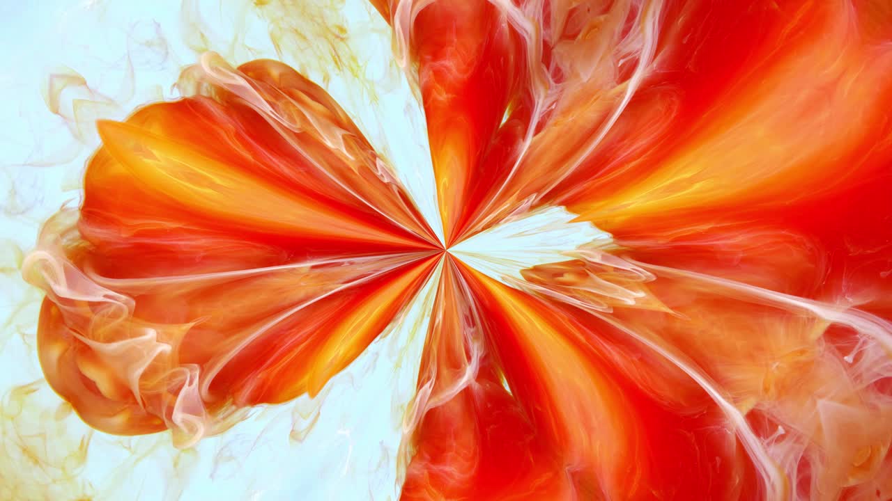 una explosión de polvo de humo de fuego amarillo naranja de colores.