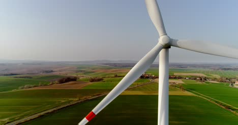 aerial view of windmills farm power energy production 37