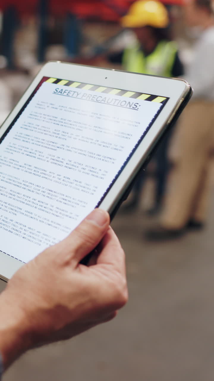 Safety Precautions on Tablet