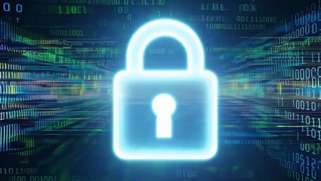 digital security lock with binary code