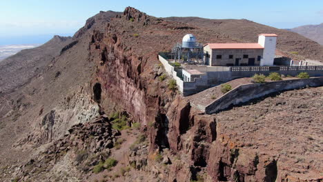 Fantastic-aerial-shot-in-orbit-of-the-Temisas-observatory-on-a-sunny-day