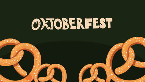 letras de oktoberfest con animación de pretzels