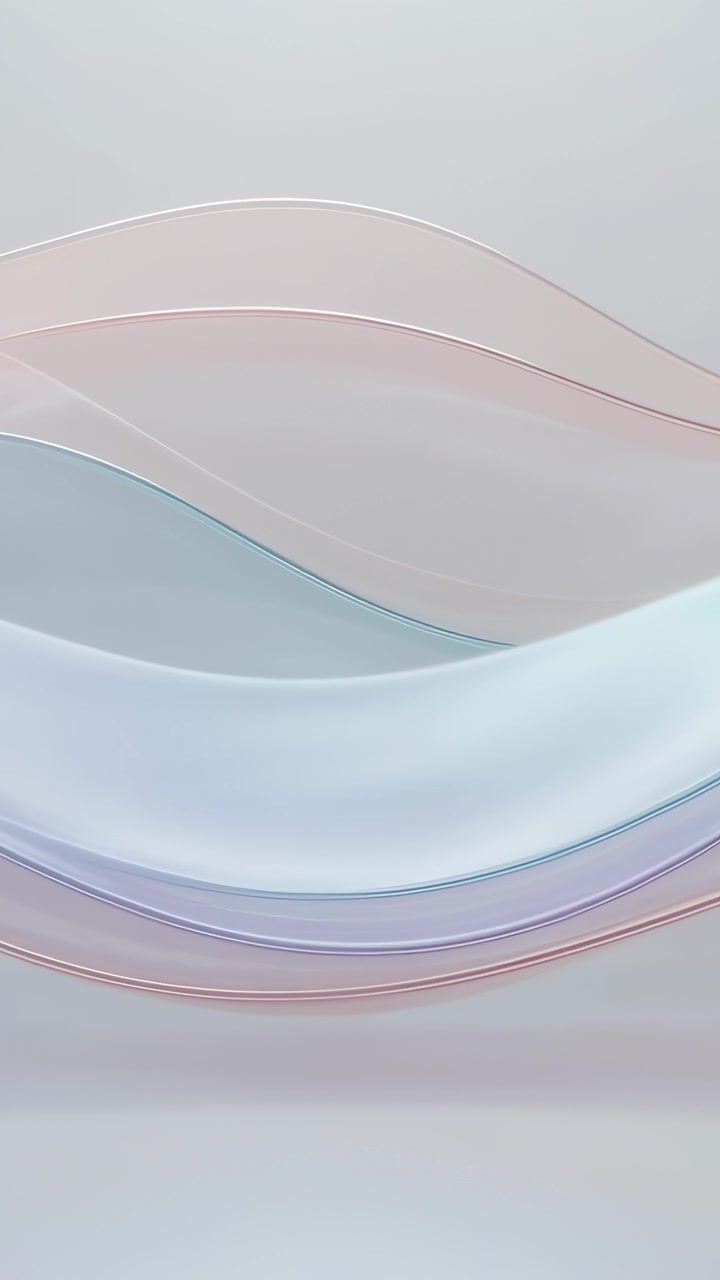 Vertical video: Subtle shift causing pearly blue ribbons undulating on soft gradient, contour lines
