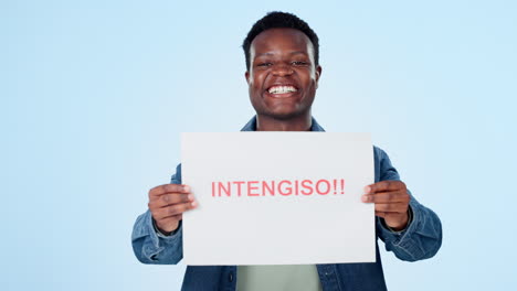 Smile,-poster-and-advertising-with-a-black-man