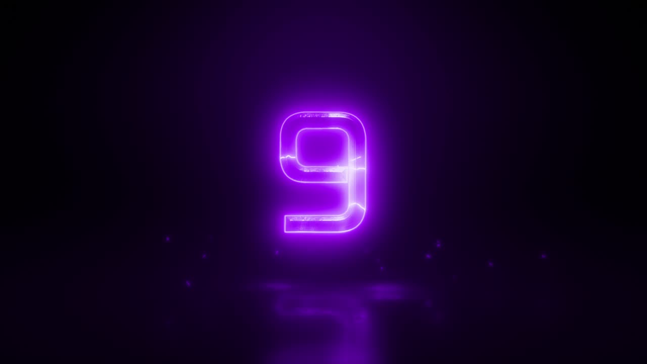 10 segundos de cuenta atrás relámpago violeta reloj temporizador 4k zoom chispas brillantes partículas de impacto tendencia hermosa moderna 3d realista oscuro minimalista línea de tiempo celebración digital top 10 elegante