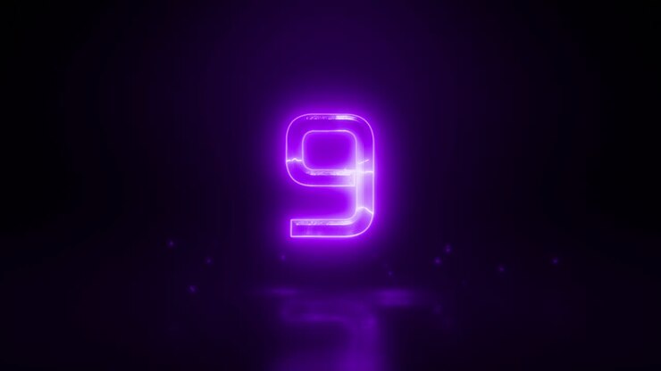 Conto alla rovescia 10 secondi Fulmine viola Orologio timer 4K Scintille zoom Particelle luminose d'impatto Di tendenza Bello moderno 3D realistico Scuro minimalista Timeline celebrazione Digitale Top 10 Elegante