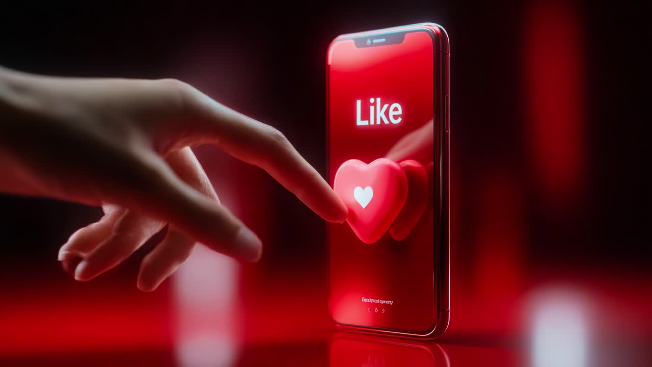 Exploring the Impact of Technology on Human Interaction: A Vibrant Depiction of Connection Through Social Media Engagement with a Like Button
