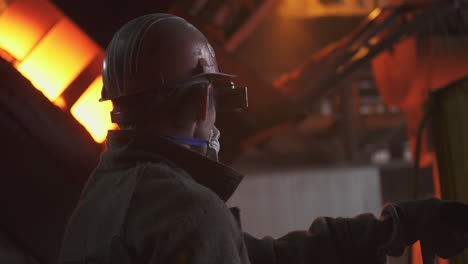 steel worker at a factory