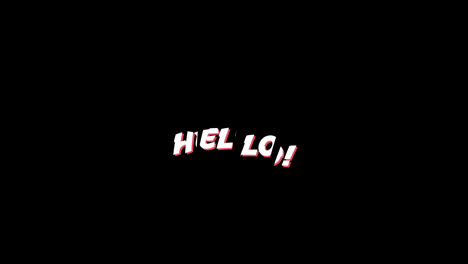 la palabra "hola" escrita en mayúsculas y líneas rojas que la atraviesan.