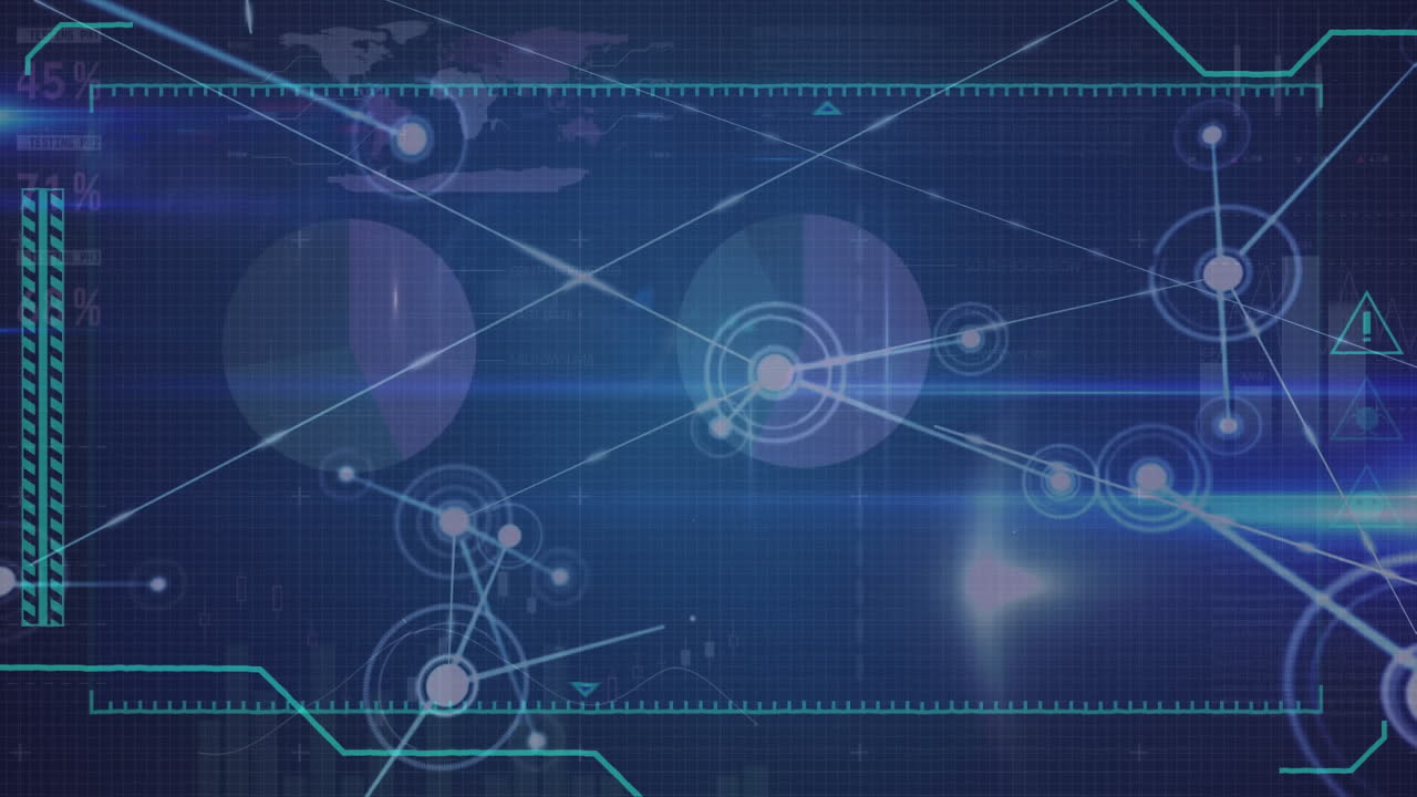 animación de la red de conexiones a través del procesamiento de datos