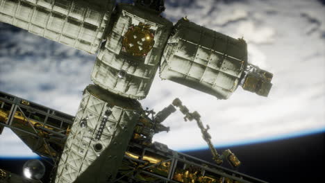 elementos de la estación espacial internacional sobre la tierra proporcionados por la nasa