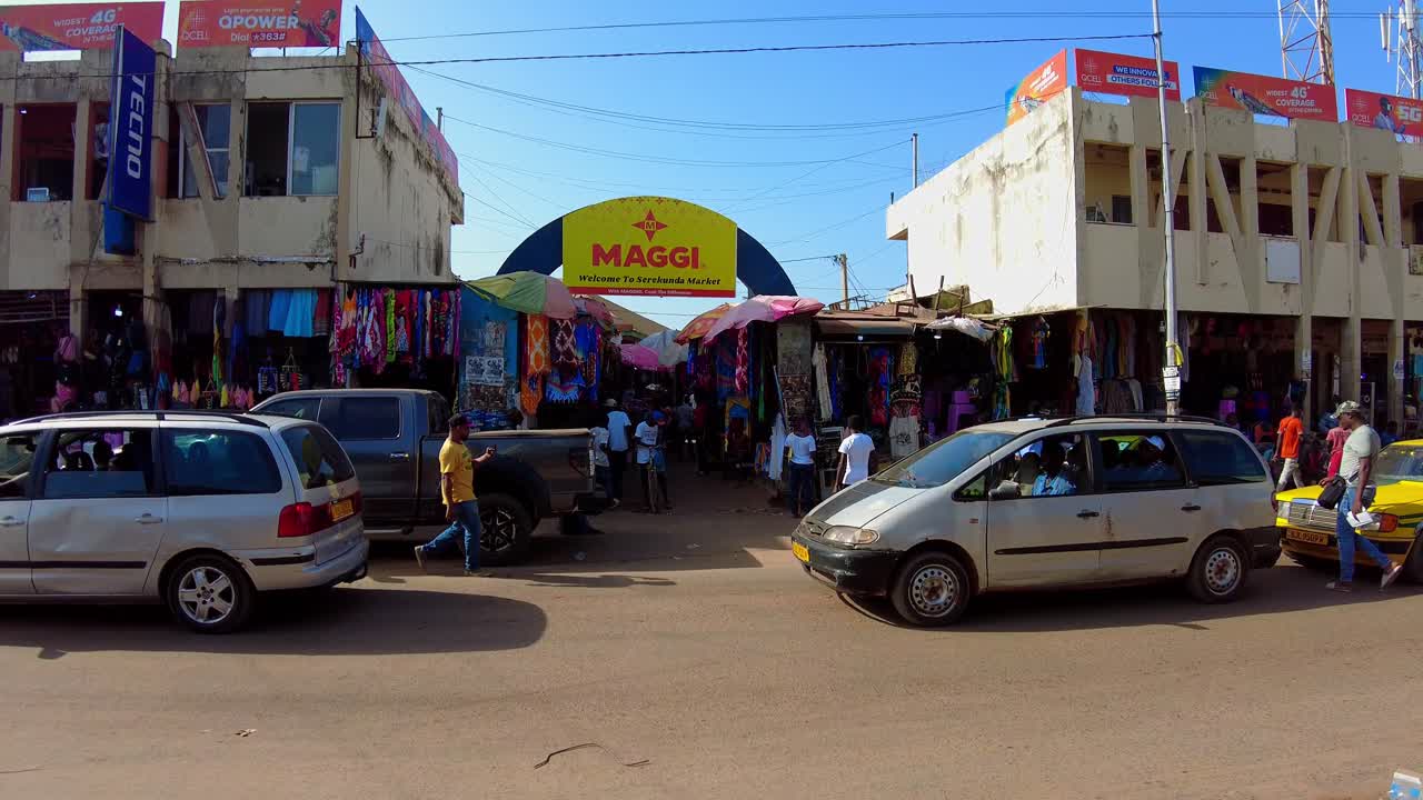 Busy Street Scene in a West African Market