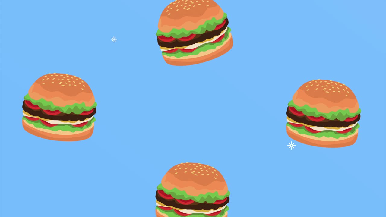 hamburguesas deliciosas patrón de comida rápida