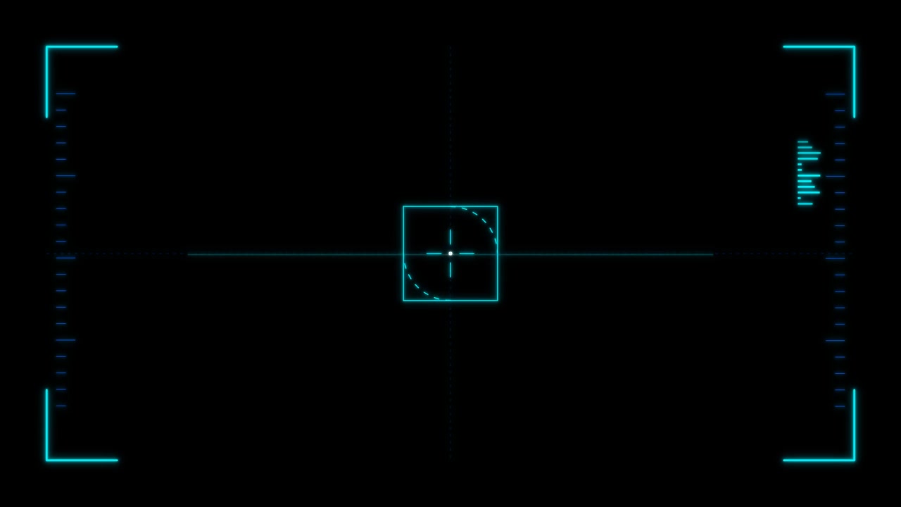 Digital HUD Interface with Targeting Reticle and Scanning Frame