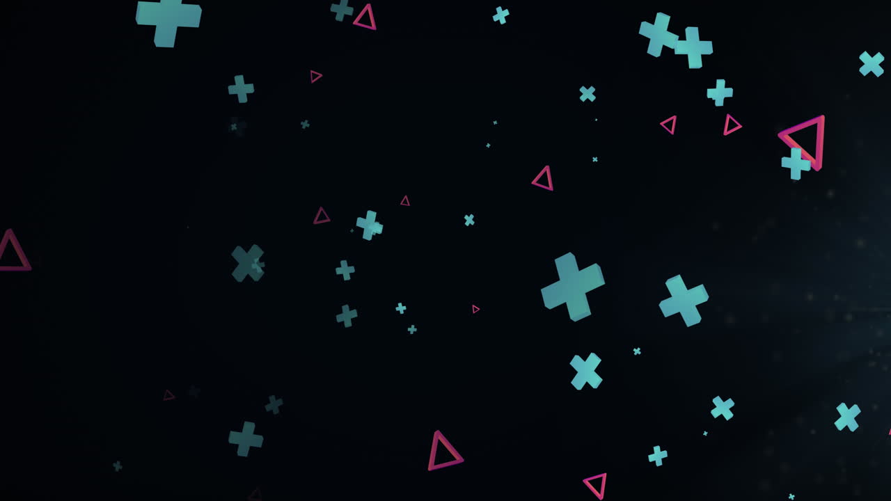 animación de formas abstractas que se mueven sobre un fondo negro