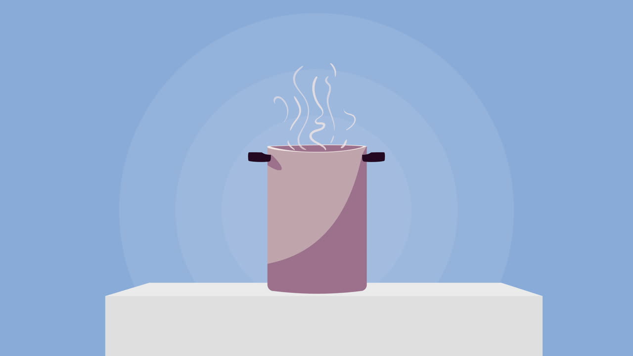 주방 장면의 비 애니메이션