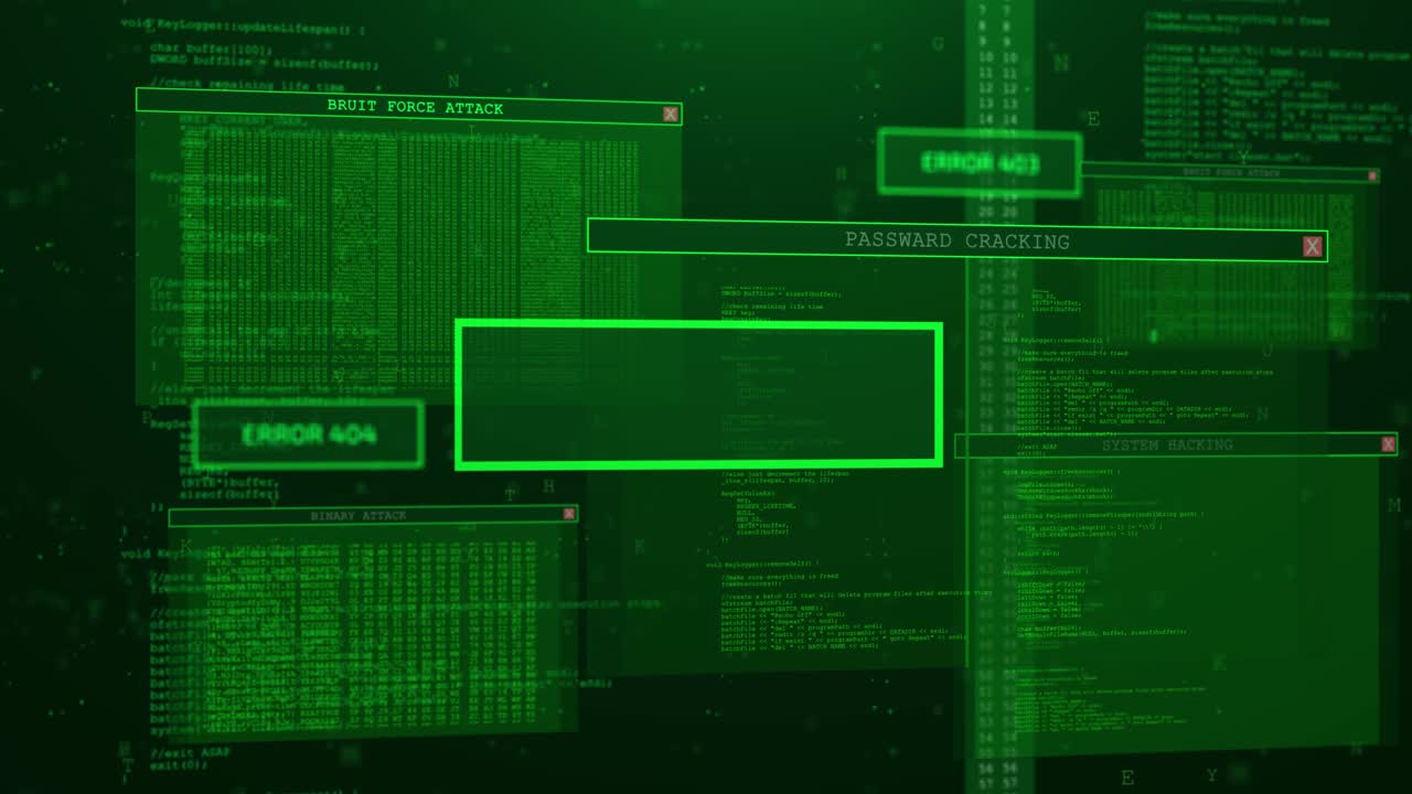 컴퓨터 스크린에서 비밀번호를 입력하는 애니메이션, 액세스 허가 메시지, 기술 인터페이스