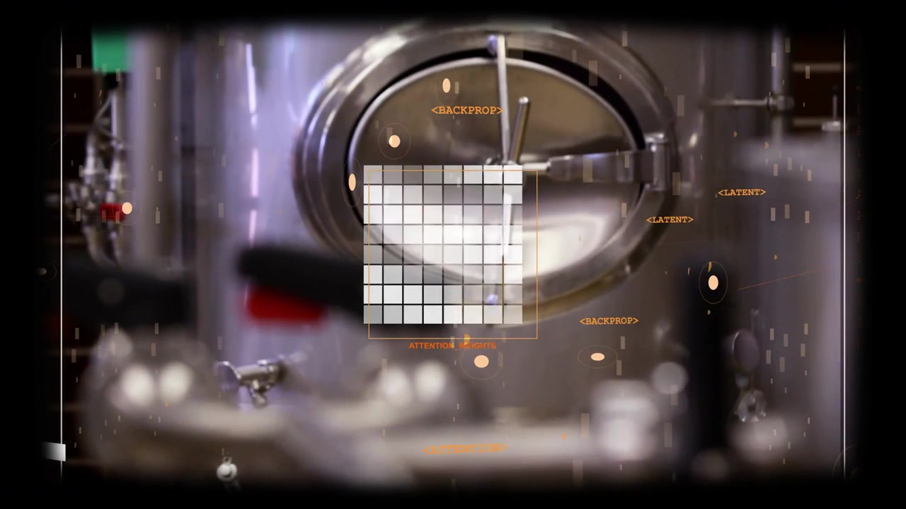 Camera dollying, HUD grid scanning pipework, tagging valves and hatch for plant inspection