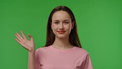teenager waving hello