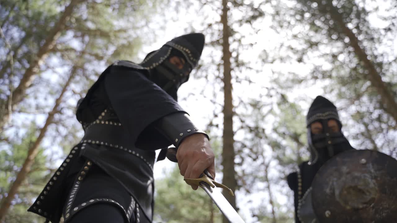 espada y escudo en tiempos históricos.